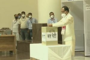 Voting for Rajya Sabha elections: Shivraj Singh, Gehlot and others Vote | See Pics