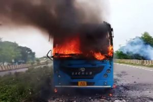 Locals set police vehicles and public buses on fire in West Bengal | See Pics