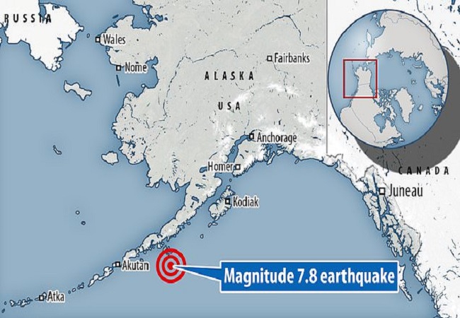 7.8 magnitude hits Alaska's coastal region, Tsunami warning issued