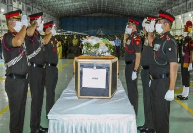 Last respects of Col Santosh Babu