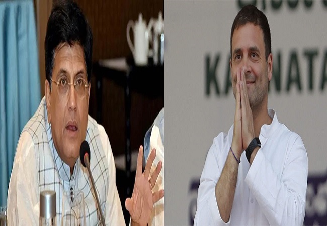 Rahul accuses Centre of benefitting from disaster, gets biting reply from Piyush Goyal