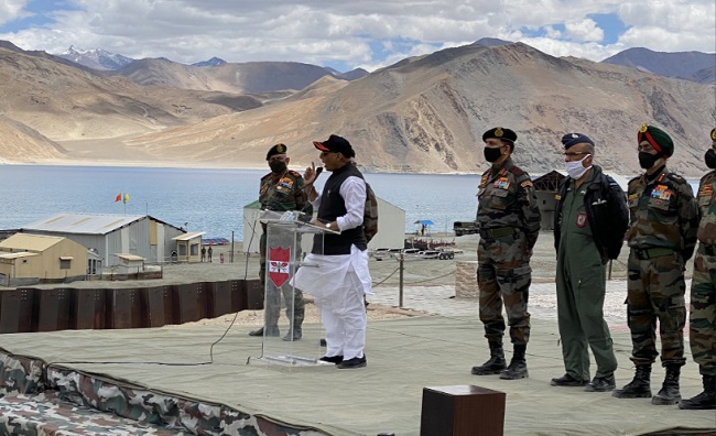 ‘Not an inch of our land can be taken by any power in the world’, thunders Defence Minister in Ladakh