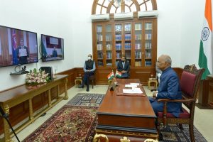 President Kovind accepts credentials from envoys from New Zealand, UK, Uzbekistan via video conference