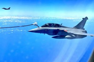 Air Force shows Rafales re-fuelling mid-air on way home