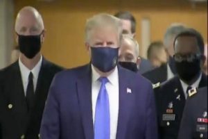 In a first, Trump dons mask as US’ COVID death toll surpasses 1,34,000