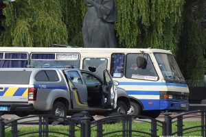 In Ukraine, armed man takes around 20 people hostages on bus