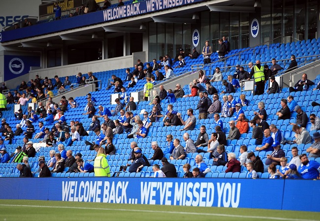 Fans return to stadium for first time since March for Brighton-Chelsea