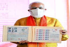 PM unveils plaque, postage stamp to commemorate Ram Temple ‘bhoomi pujan’