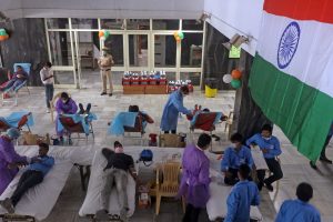 IN PICs: Blood donation camp, dedicated to soldiers, opens at AIIMS