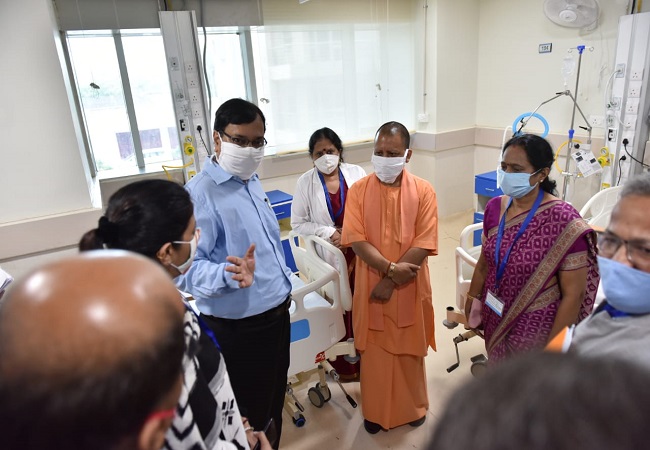 Yogi Adityanath Inaugurates Noida S Biggest Covid 19 Hospital With 400 Beds Pictures Gallery Photos