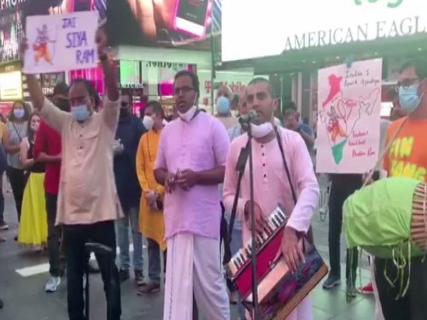 Bhajans, Jai Shri Ram chants at Times Square to celebrate ‘bhoomi pujan’ at Ayodhya