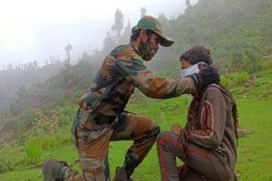 Indian Army distributes Covid-19 kits to J&K residents (PICs)
