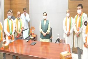 Manipur: 5 ex-Congress MLAs join BJP, meet JP Nadda