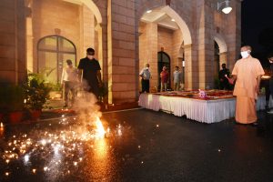 CM Yogi celebrates ‘deepotsav’, lights firecrackers ahead of Ram Temple bhoomi pujan
