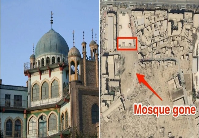 China razes mosque in Xinjiang, reportedly builds public toilet in its place