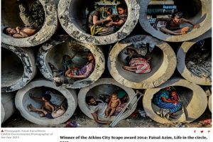 Fact Check: Viral picture of people sitting inside sewer pipes is from Bangladesh, not India