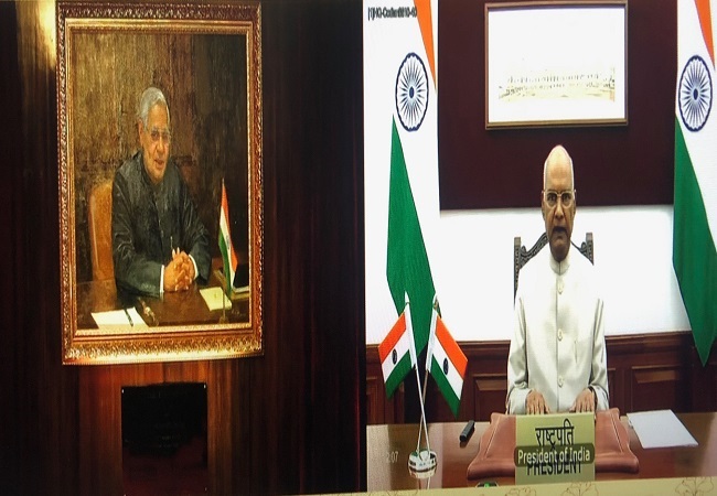 Atalji remembered for liberal thinking, democratic ideals: President as he unveils portrait of former PM