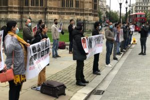 Int-Day of Victims of Enforced Disappearances: Protest outside Boris Johnson’s residence against enforced disappearances in Balochistan