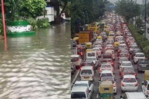Traffic affected in various parts of Delhi amid heavy rainfall