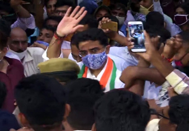 Sachin Pilot greeted with chants of ‘I love you’ by supporters in Jaipur