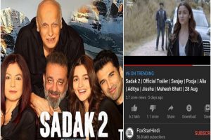 Sadak 2 trailer receives 11 million dislikes on YouTube: Becomes third most disliked video in the world