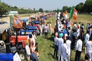 Tractor rally to support farm legislations passed by Parliament