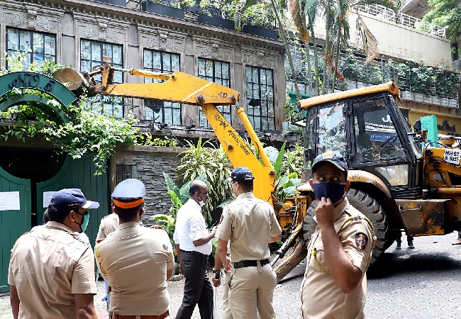 BMC officials carry out demolition at Kangana Ranaut’s office | See Pics