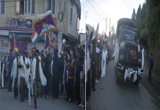 Shimla: Tibetans community boost morale of Special Frontier Force leaving for Indo-China border