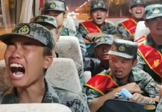 ‘Spooked’ Chinese PLA troops seen crying while heading to Ladakh border… WATCH VIDEO