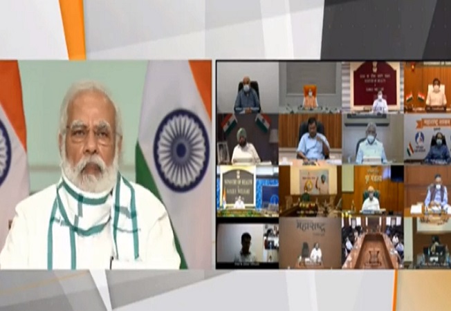 PM Modi speaks to 7 CMs