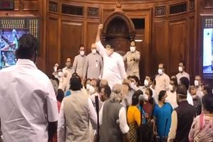 In Rajya Sabha, papers torn, Chair’s mike broken; TMC, AAP and Cong MPs behind the chaos (VIDEO)