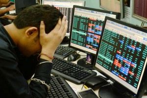 Equity indices open in red, Sensex plunges by 294 points