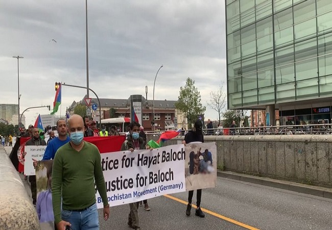 Free Balochistan Movement protest against Hayat Baloch's murder in Germany