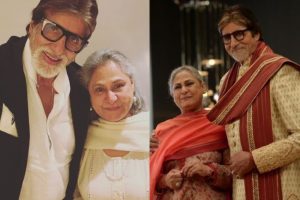 Security around celebrity couple Amitabh and Jaya Bachchan’s Mumbai residence after her speech in RS