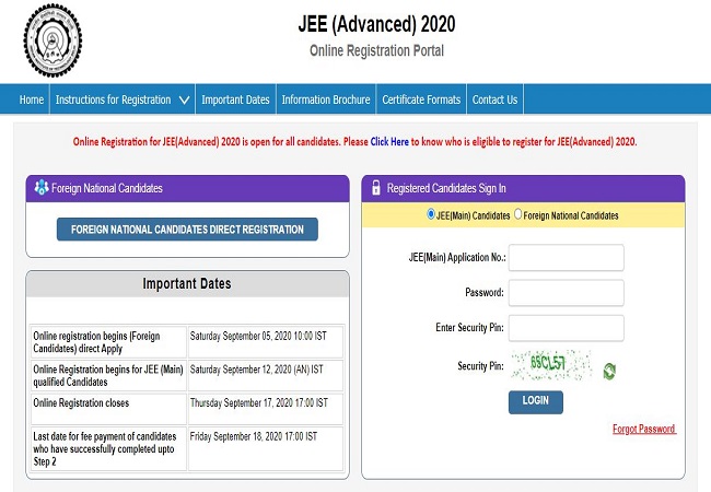 JEE Advanced 2020: Application form available now, check steps to apply