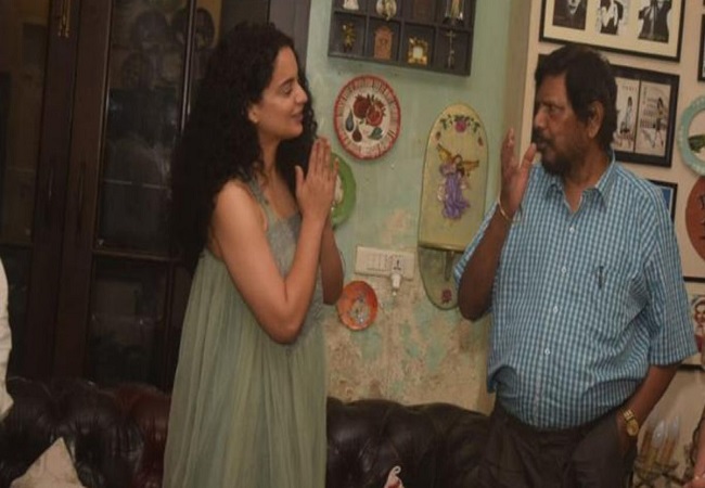 Kangana Ranaut left Mumbai as she was troubled, afraid, says Ramdas Athawale