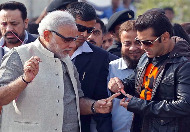 Salman Khan marked the day by posting a picture of himself with the Prime Minister and wished him on the occasion.