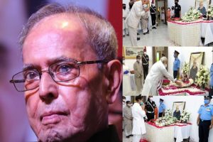 President, PM Modi, Rahul Gandhi and other leaders paid their respects to Pranab Mukherjee