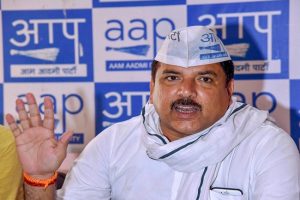 Ayodhya land deal: Two arrested for defacing nameplate at AAP MP Sanjay Singh’s Delhi residence