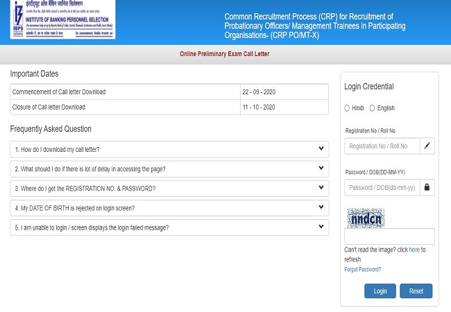 IBPS PO Admit Card 2020 released: Exam begins on October 3, here’s how to download