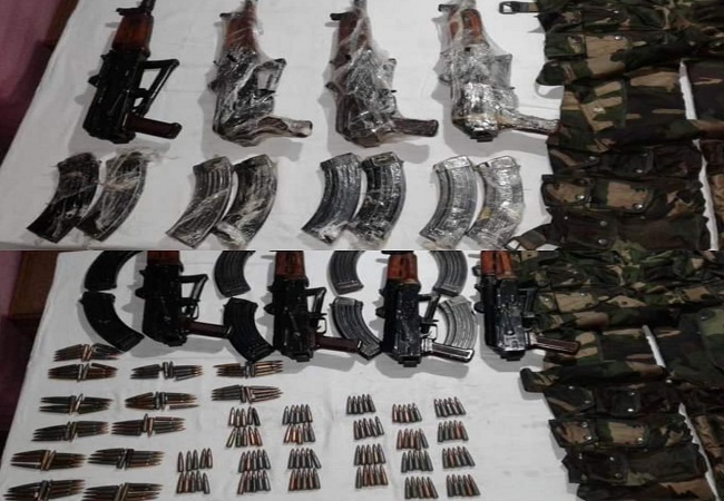 Indian Army foils Pak-backed terrorists' bid to smuggle weapons through LoC; Finds AK-74s, 240 rounds of ammo