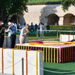President Ram Nath Kovind pays homage to Mahatma Gandhi on his birth anniversary at Raj Ghat, in New Delhi on Friday.