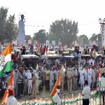 Punjab cm captain amarinder singh, congress leader rahul gandhi, party's state chief sunil jakhar take part in tractor yatra