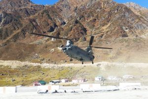 Chinook helicopter takes off from Kedarnath with debris of IAF’s MI-17 helicopter