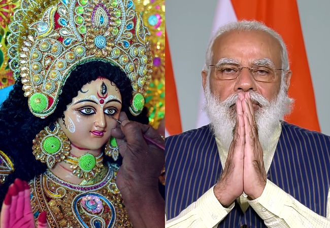 PM Modi-Durga puja