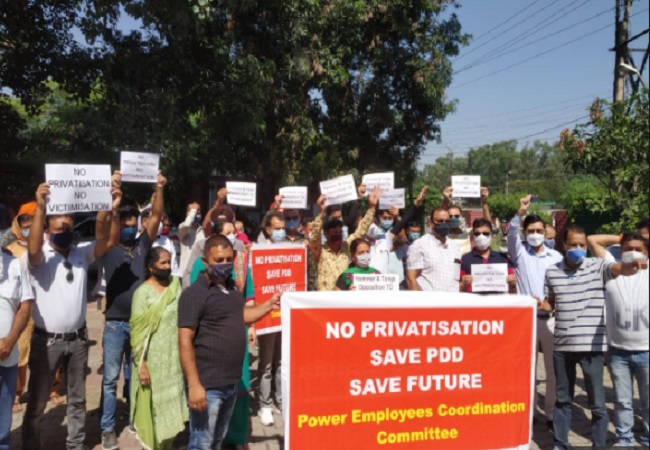 UP power employees protest -