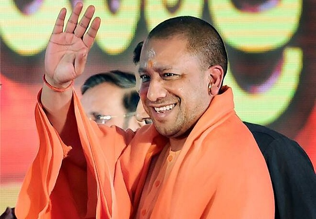 Yogi Adityanath - happy