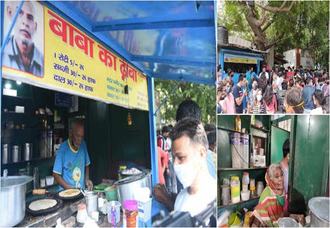 Power of internet: Long queues outside Baba ka Dhaba after heartbreaking video goes viral, becomes top trend on twitter