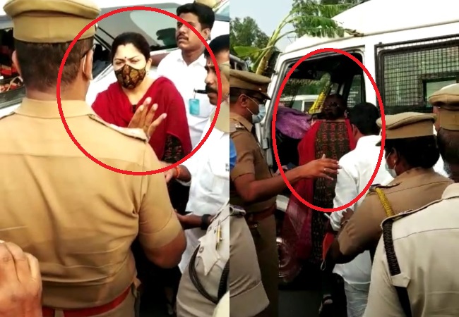Manusmriti remarks row: BJP’s Khushbu Sundar detained during protest (Video)