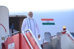 Gujarat: Prime Minister Narendra Modi arrives at Ahmedabad; See Pics